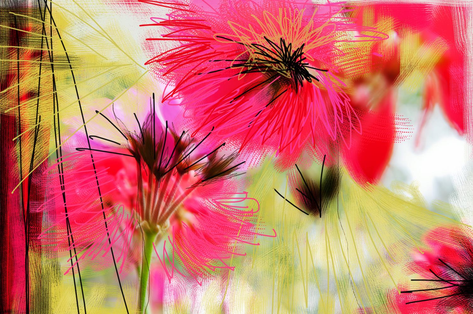 Fleurs en mouvement